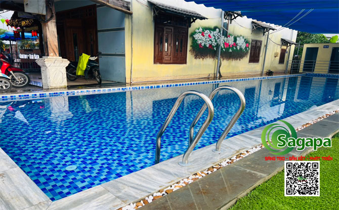 Hồ bơi mini gia đình phục vụ kinh doanh